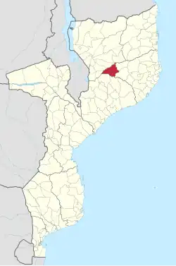 Localização do distrito em Moçambique