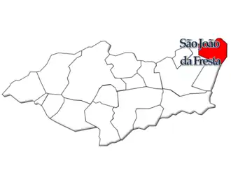 Localização no município de Mangualde