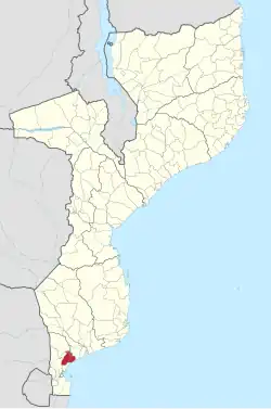 Localização do distrito de Manhiça em Moçambique