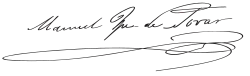 Assinatura de Manuel Felipe de Tovar