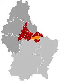 Localização de Ermsdorf em Luxemburgo