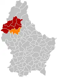 Localização de Esch-sur-Sûre em Luxemburgo