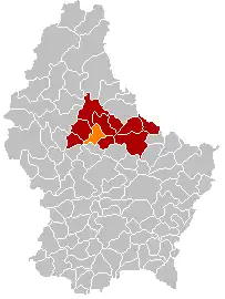 Localização de Ettelbruck em Luxemburgo