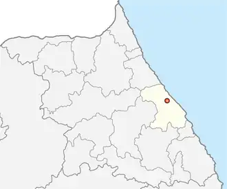 Localização de Gangneung em Gangwon