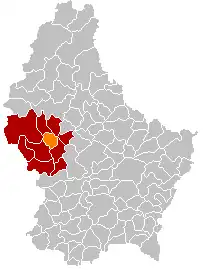 Localização de Préizerdaul em Luxemburgo