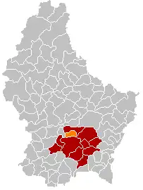 Localização de Walferdange em Luxemburgo