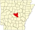 Localização do Condado de Pulaski (Arkansas)