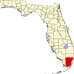 Localização do Condado de Miami-Dade
