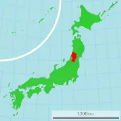 Localização de Yamagata