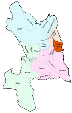 Localização de Košická Nová Ves em Košice