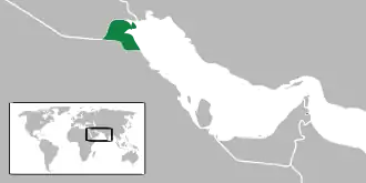 Localização de Kuwait