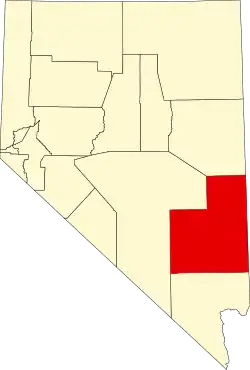 Localização do Condado de Lincoln (Nevada)