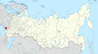Localização do Oblast de Zaporíjia na Rússia.