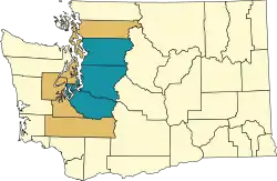 Mapa da Região Metropolitana de Seattle