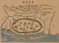 Condado de Taiwan (atual Tainan) em 1747