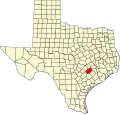 Localização do Condado de Fayette (Texas)