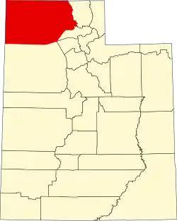 Localização do Condado de Box Elder