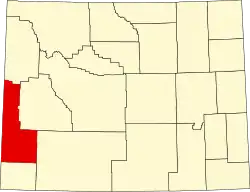 Localização do Condado de Lincoln (Wyoming)