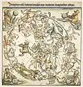 Mapa do céu do norte por Albrecht Dürer