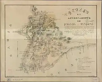 [Cartográfico] : e mais pontos occupados tanto pelo Exercito Imperial como pelas forças rebeldes desde o dia 13 de novembro de 1837 até o dia 13 de março do anno seguinte com a indicação das estradas por onde transitou o mesmo Exército desde este dia até o da tomada da cidade de S. Salvador pelo Illmo. e Exmo. Sr. João Chisostomo Callado, Marechal de Campo, General em Chefe do Exercito, em 16 do mesmo mez. Mandada levantar pelo referido general.
