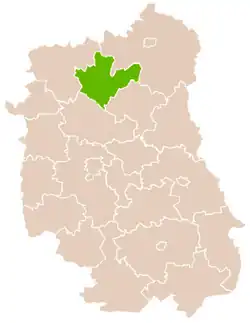 Localização do Condado de Radzyń na Lublin.