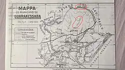 Este mapa mostra a região da nascente do rio Serra Negra