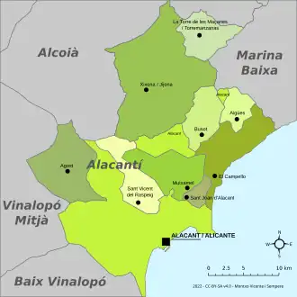 Mapa da comarca.