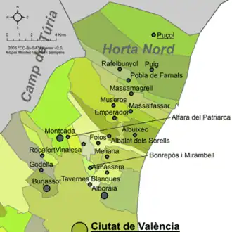 Mapa da comarca.