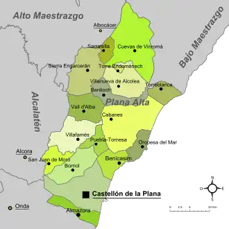Mapa da comarca.