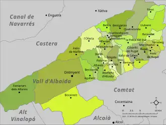 Mapa da comarca.