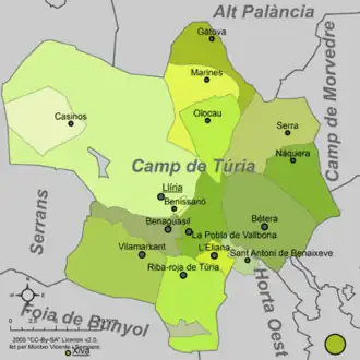 Mapa da comarca.