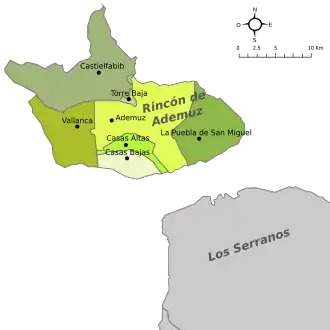 Mapa da comarca.