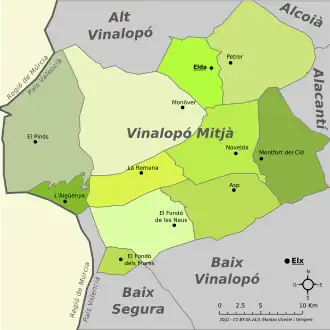 Mapa da comarca.