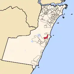 Localização do bairro Riviera da Barra na cidade de Vila Velha