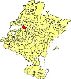 Localização do município de Goñi em Navarra