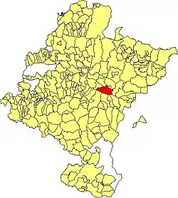 Localização do município de Ibargoiti em Navarra