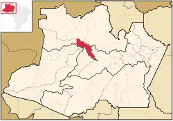 Localização de Maraã no Amazonas