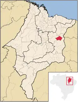 Localização de Aldeias Altas no Maranhão