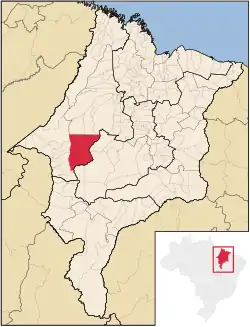 Localização de Amarante do Maranhão no Maranhão