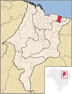 Localização de Barreirinhas no Maranhão