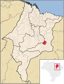 Localização de Buriti Bravo no Maranhão