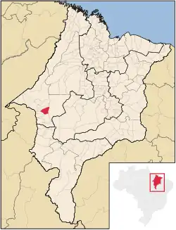 Localização de Buritirana no Maranhão