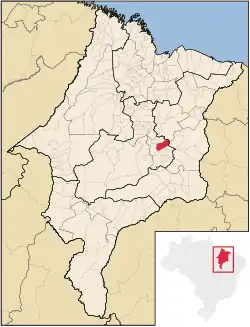 Localização de Gonçalves Dias no Maranhão