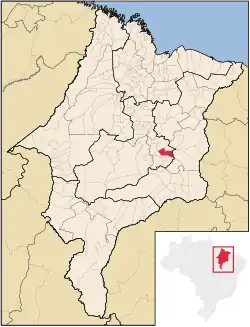 Localização de Governador Eugênio Barros no Maranhão