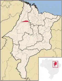 Localização de Governador Newton Bello no Maranhão