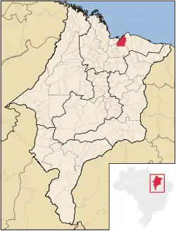 Localização de Icatu no Maranhão