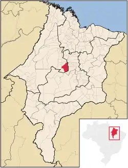Localização de Lago da Pedra no Maranhão