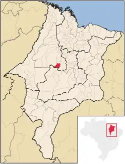 Localização de Marajá do Sena no Maranhão