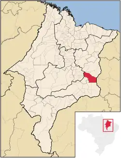 Localização de Parnarama no Maranhão