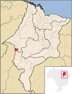 Localização de Ribamar Fiquene no Maranhão